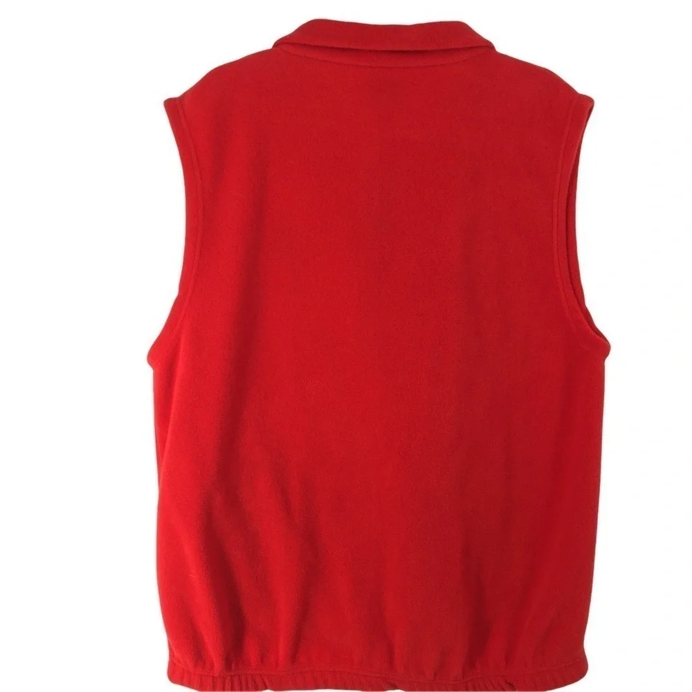Olympics Salt Lake 2002 Red Sleeveless Full Zip Warm Fleece Vest Mens Sz L